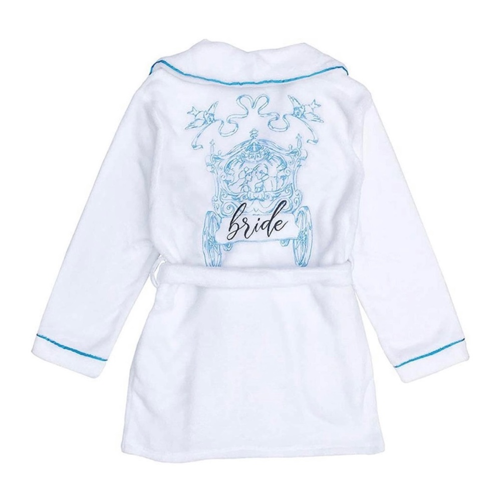 NWT Disney Princess Womens' Cinderella Bridal Edition Bride Fleece Robe